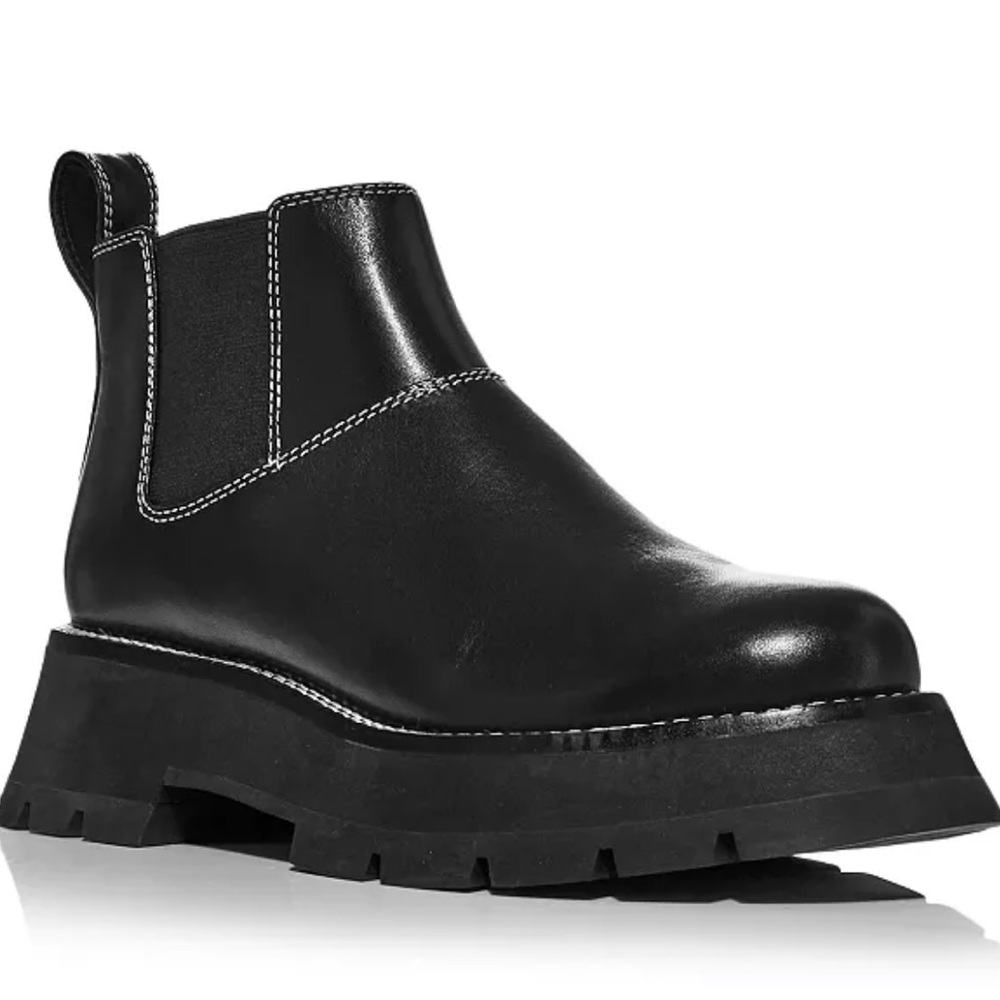 3.1 Phillip Lim Black Ankle Boots with Chunky Sole